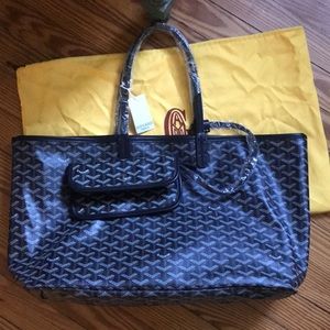 NWT Goyard St Louis Black & Tan Bag